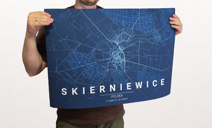 Ottieni la Mappa Progetto della Tua Città Natale - Arte Murale Moderna delle Strade della Città
