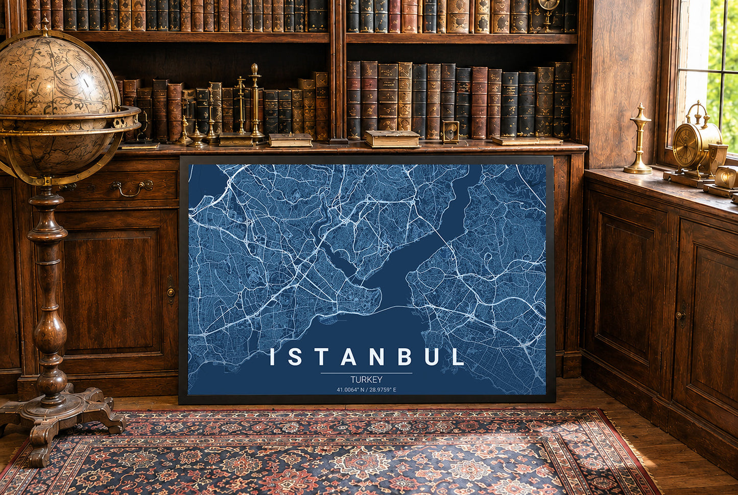 Istanbul Blueprint Map - Modern City Street Wall Art