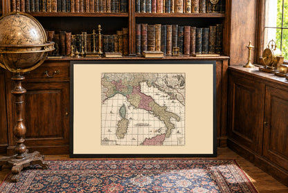 Península Italiana 1740 - Mapa de los estados italianos pre-unificación