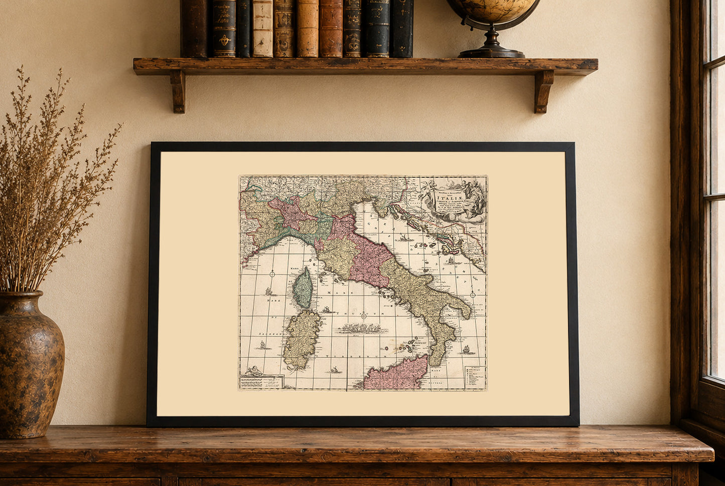 Península Italiana 1740 - Mapa de los estados italianos pre-unificación