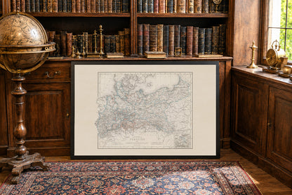 Plakat z Mapą Królestwa Prus (1871) - Zabytkowa Mapa Państw Północnoniemieckich