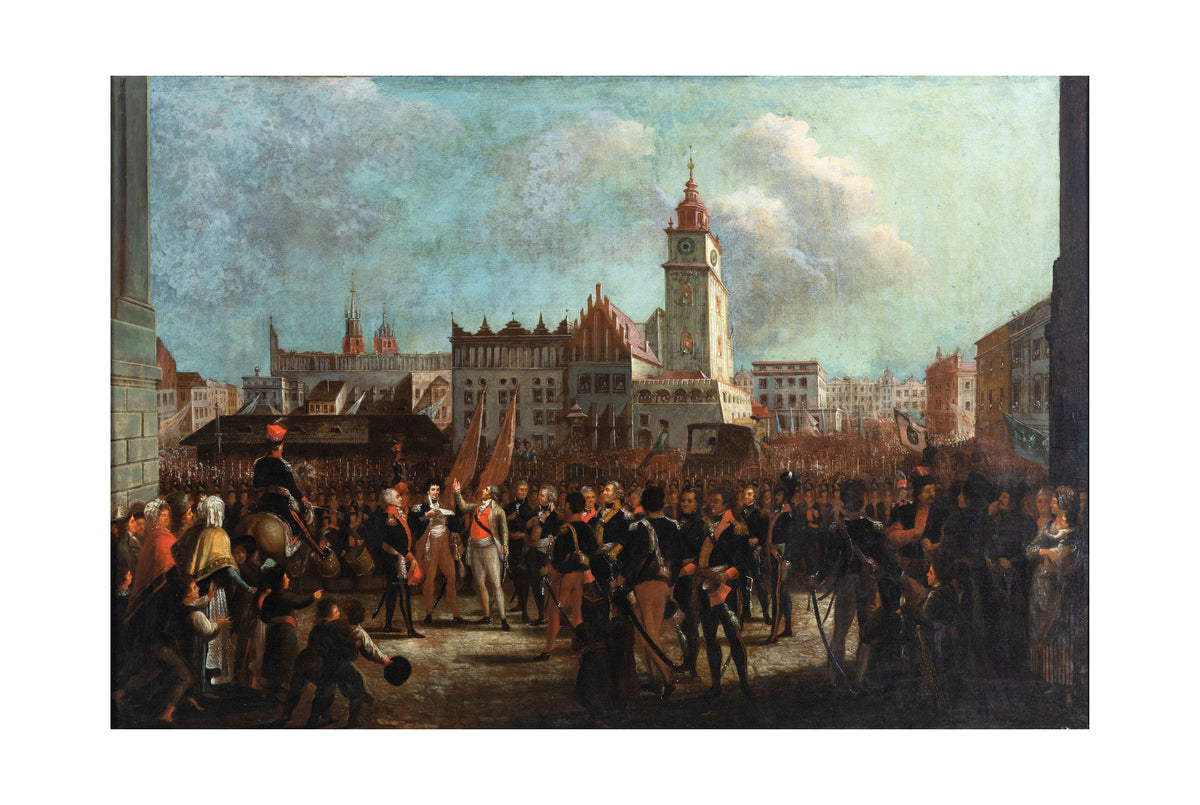 Przysięga Kościuszki na Rynku w Krakowie 1794 - Wojciech Kossak - Plakat