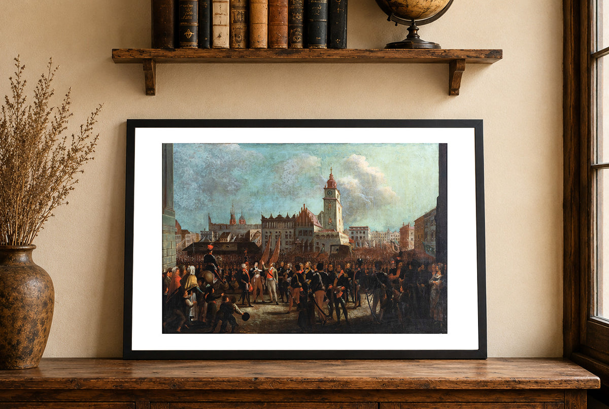 Przysięga Kościuszki na Rynku w Krakowie 1794 - Wojciech Kossak - Plakat