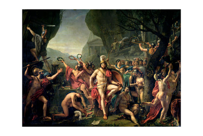 Léonidas aux Thermopyles 1814 - Jacques-Louis David - Les 300 Spartiates - Affiche Peinture Historique