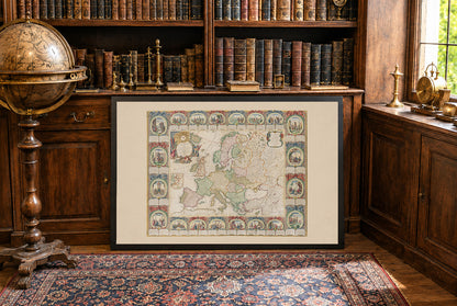 Mapa Europy 1776 - 24 Sceny Historyczne - Jean Baptiste Louis Clouet - Plakat