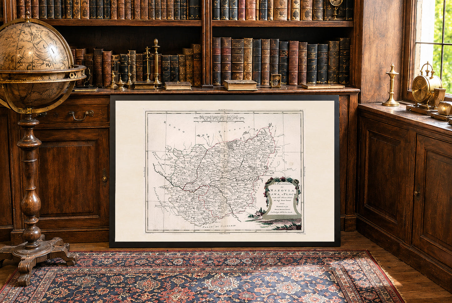 Mazovia, Rawa & Plock Historical Map Poster - 18th Century Poland Wall Art