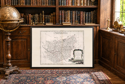 Mazovia, Rawa & Plock Historical Map Poster - 18th Century Poland Wall Art