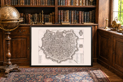 Milan Map Poster - Renaissance City Plan with Star Fortifications