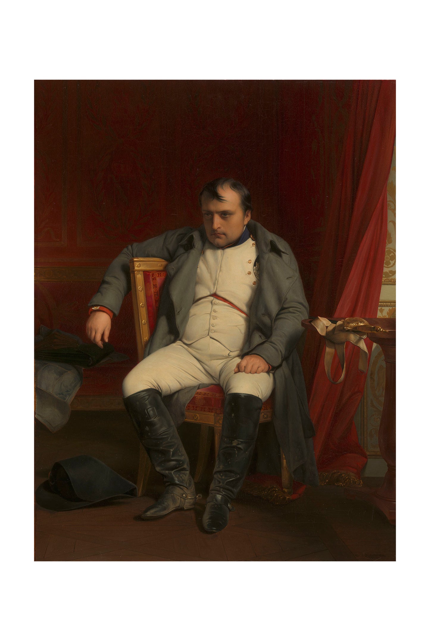 Plakat Napoleon w Fontainebleau - Paul Delaroche Historyczna Dekoracja Ścienna Cesarstwa Francuskiego