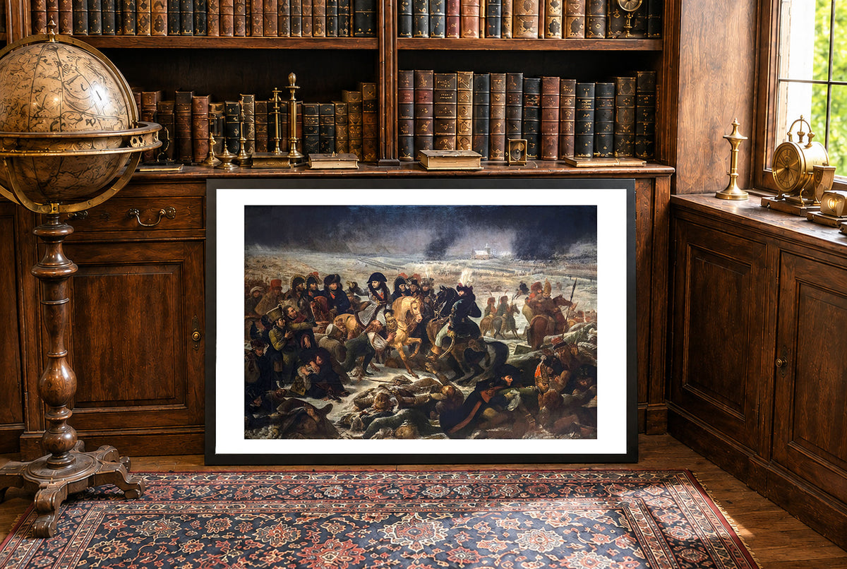 Napoleon na Polu Bitwy pod Pruską Iławą 1808 - Antoine-Jean Gros - Historyczny Plakat z Obrazem