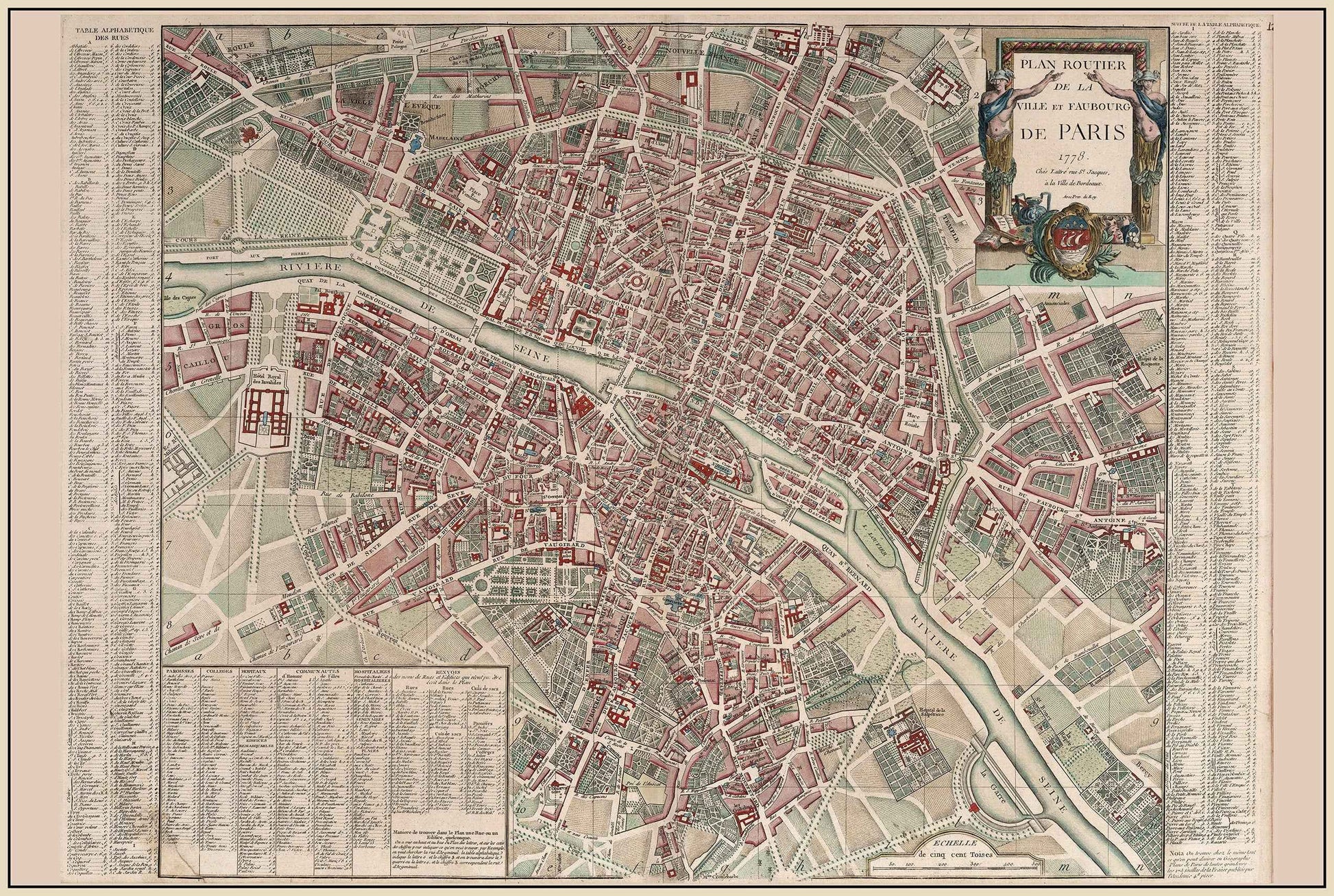 Paris 1778 - Historical Map of the French Royal Capital - Strategy Maps