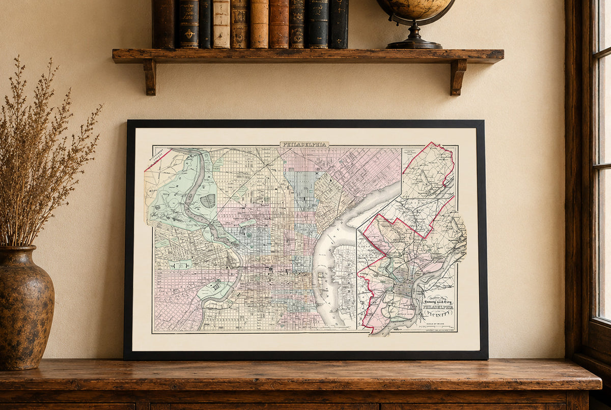 Filadelfia 1883 - Historyczna Mapa Miasta