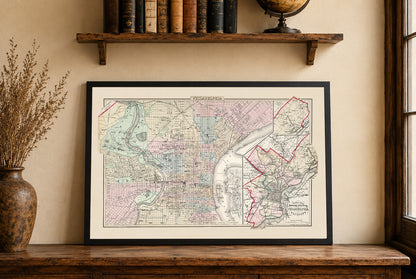 Filadelfia 1883 - Historyczna Mapa Miasta