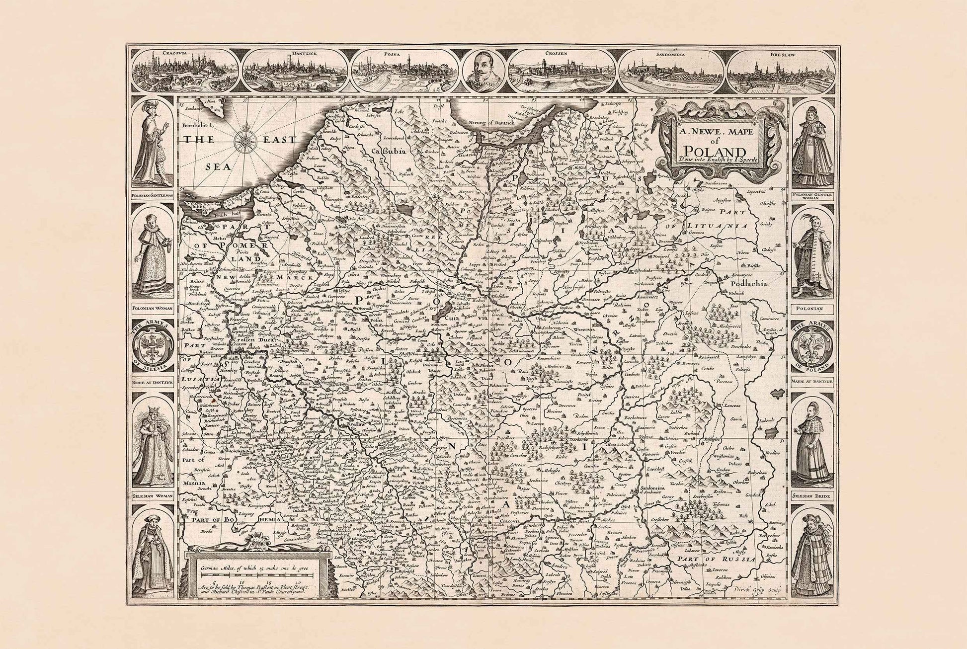 Poland Map Poster (1676) - Historic Map of the Polish-Lithuanian Commonwealth (Copy)