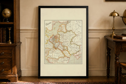 Polska w XV Wieku - Jan Babirecki - Historyczny Plakat z Mapą ok. 1900