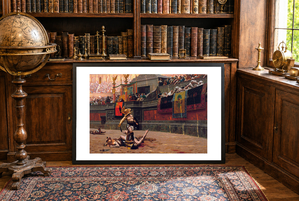 Pollice Verso 1872 - Jean-Léon Gérôme - Gladiatorzy w Starożytnym Rzymie - Historyczny Plakat z Obrazem
