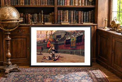 Pollice Verso 1872 - Jean-Léon Gérôme - Gladiatorzy w Starożytnym Rzymie - Historyczny Plakat z Obrazem