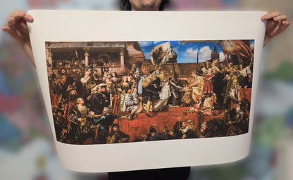 L'Hommage Prussien 1882 – Jan Matejko – Histoire de la Pologne – Affiche Peinture Historique