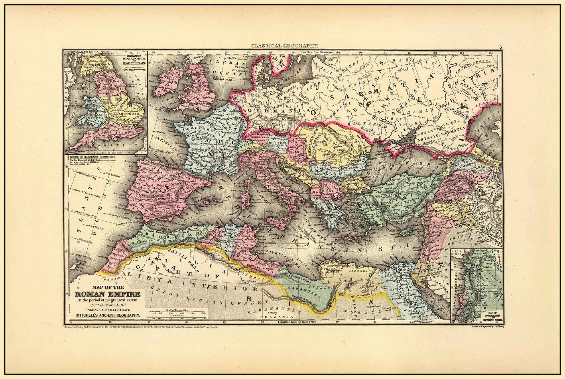 Roman Empire AD 107 - Map of the Empire Under Trajan - Strategy Maps