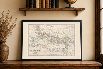 Cesarstwo Rzymskie po Podziale na Wschodnie i Zachodnie 1873 - Plakat z Mapą