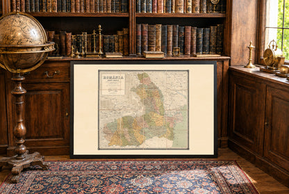Rumunia 1883 - Charta Murala - Historyczny Plakat z Mapą Królestwa Rumunii