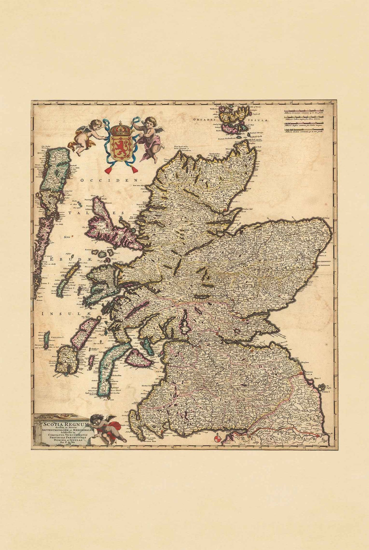 Scotland Map Poster (1690) - Vintage Scottish Kingdom Wall Art