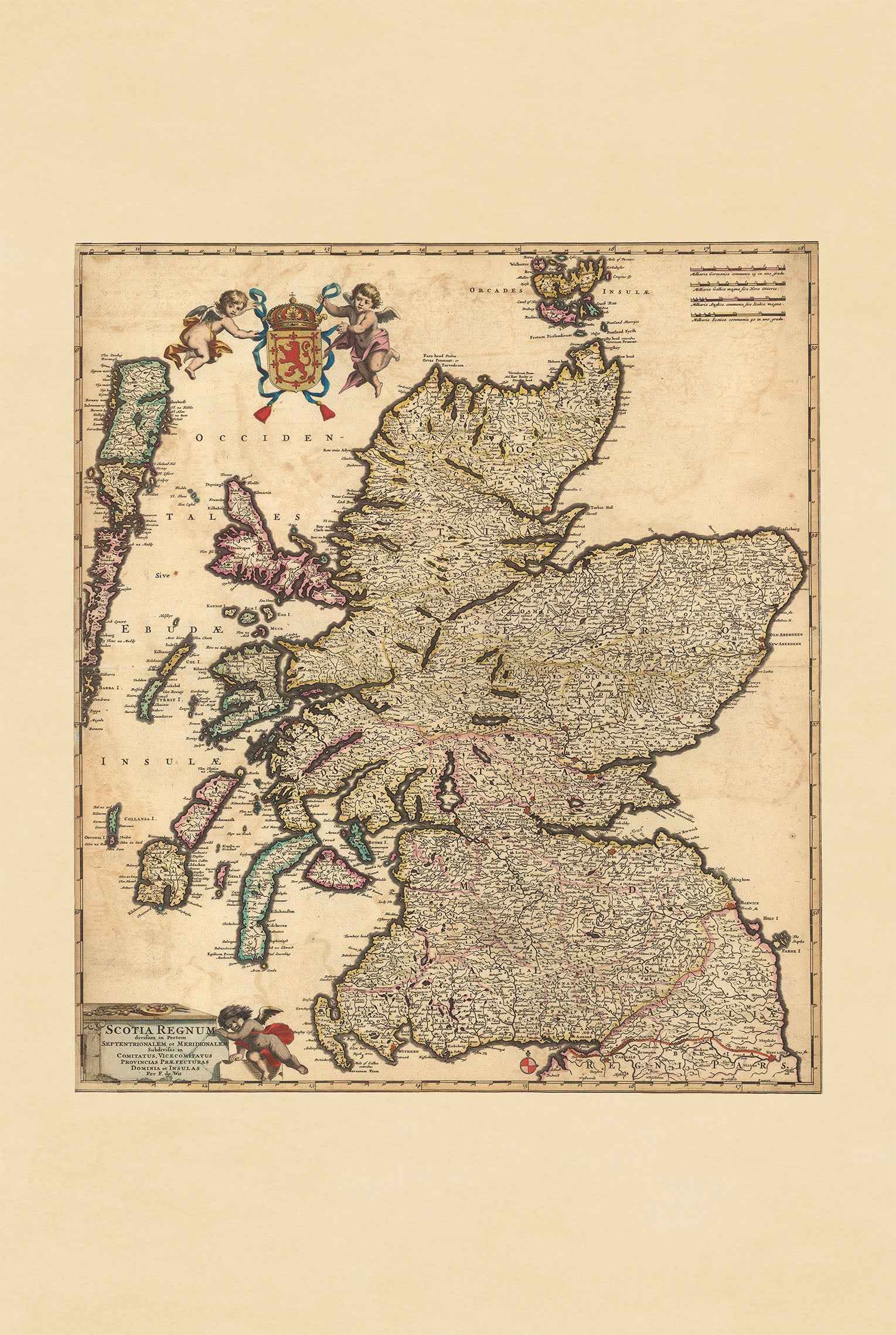 Scotland Map Poster (1690) - Vintage Scottish Kingdom Wall Art