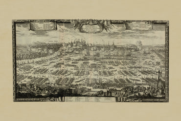 Plakat Oblężenie Krakowa (1655) - Panorama Potopu Szwedzkiego autorstwa Erika Dahlbergha