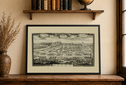 Plakat Oblężenie Krakowa (1655) - Panorama Potopu Szwedzkiego autorstwa Erika Dahlbergha