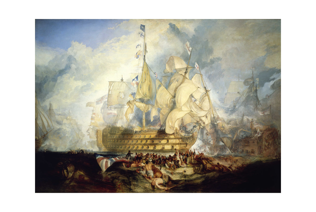 Bitwa pod Trafalgarem 1824 - J. M. W. Turner - Wojny Napoleońskie - Historyczny Plakat z Obrazem