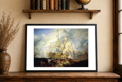 Bitwa pod Trafalgarem 1824 - J. M. W. Turner - Wojny Napoleońskie - Historyczny Plakat z Obrazem