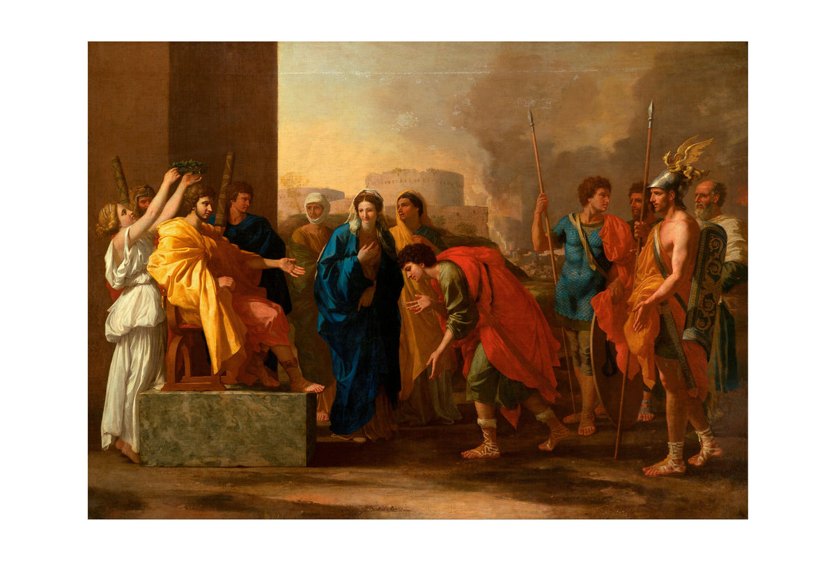 Wstrzemięźliwość Scypiona - Nicolas Poussin - Starożytny Rzym i II Wojna Punicka - Historyczny Plakat z Obrazem