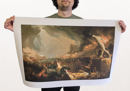 The Course of Empire Destruction Poster - Thomas Cole Romantic Landscape Wall Art