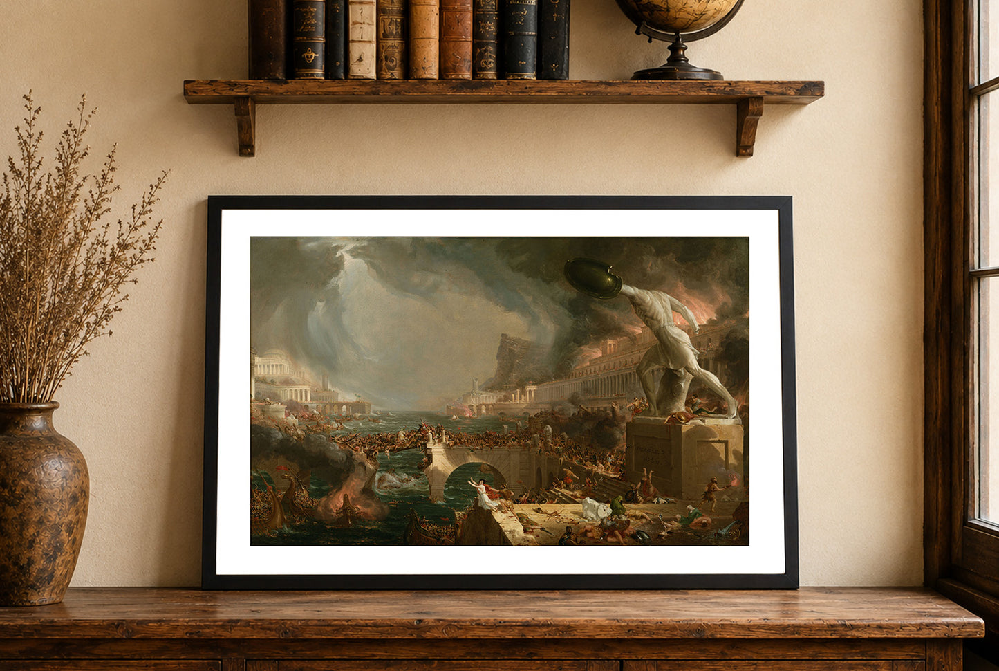The Course of Empire Destruction Poster - Thomas Cole Romantic Landscape Wall Art