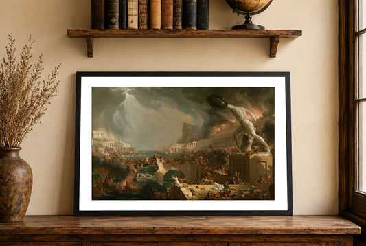 Plakat The Course of Empire: Destruction - Thomas Cole Vintage Dekoracja Ścienna Romantyzmu