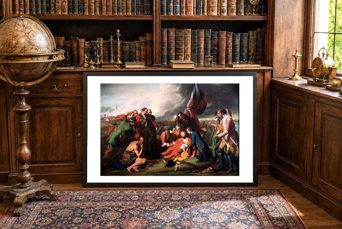 Śmierć Generała Wolfe'a 1770 - Benjamin West - Wojna Siedmioletnia - Historyczny Plakat z Obrazem