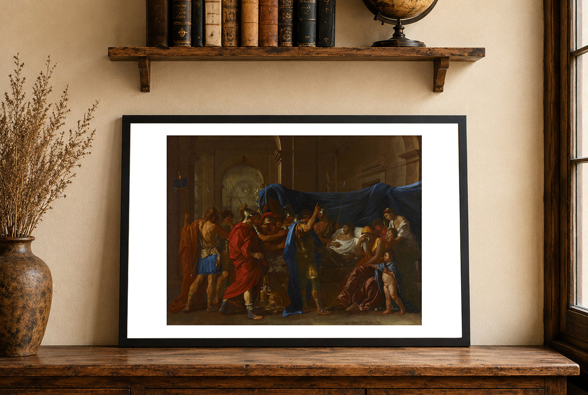Śmierć Germanika 1627 - Nicolas Poussin - Starożytny Rzym - Historyczny Plakat z Obrazem