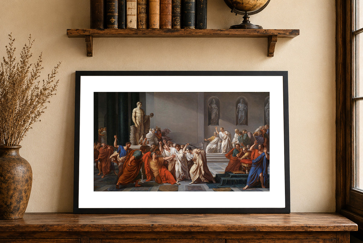 Śmierć Juliusza Cezara 1806 - Vincenzo Camuccini - Starożytny Rzym - Historyczny Plakat z Obrazem