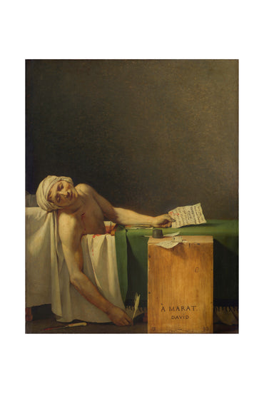 Śmierć Marata 1793 - Jacques-Louis David - Rewolucja Francuska - Historyczny Plakat z Obrazem