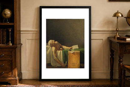 Śmierć Marata 1793 - Jacques-Louis David - Rewolucja Francuska - Historyczny Plakat z Obrazem