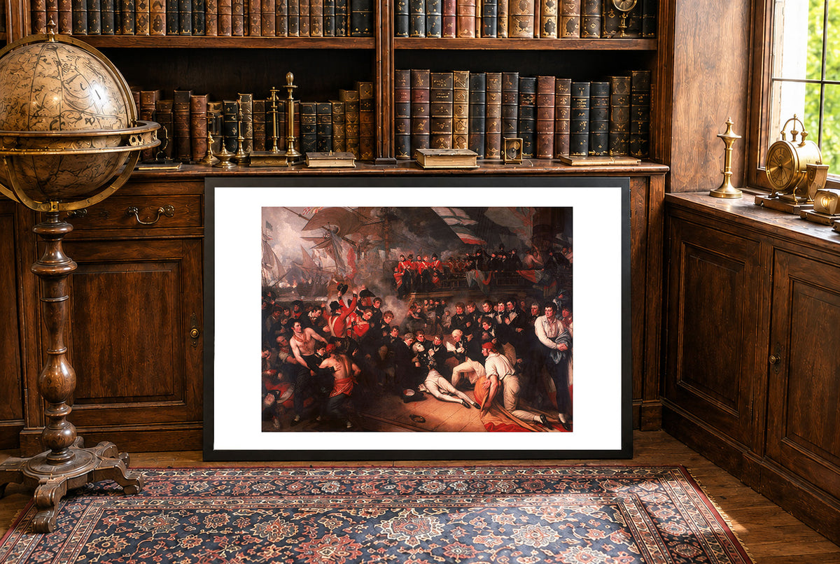 Śmierć Admirała Nelsona 1806 - Benjamin West - Bitwa pod Trafalgarem - Historyczny Plakat z Obrazem