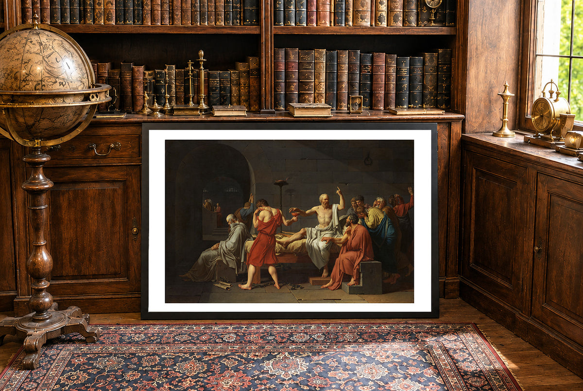Śmierć Sokratesa 1787 - Jacques-Louis David - Starożytna Grecja - Historyczny Plakat z Obrazem