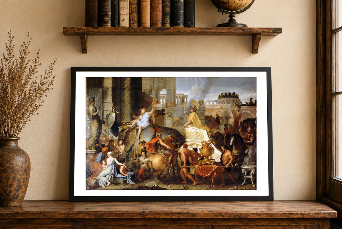 Wjazd Aleksandra Wielkiego do Babilonu 1665 - Charles Le Brun - Historyczny Plakat z Obrazem
