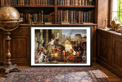 Wjazd Aleksandra Wielkiego do Babilonu 1665 - Charles Le Brun - Historyczny Plakat z Obrazem