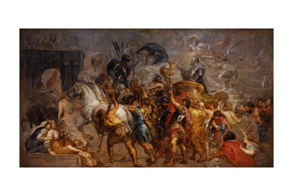 Wjazd Henryka IV do Paryża 1625 - Peter Paul Rubens - Historia Francji - Historyczny Plakat z Obrazem