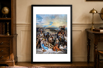 Masakra na Chios 1824 - Eugène Delacroix - Wojna o Niepodległość Grecji - Historyczny Plakat z Obrazem