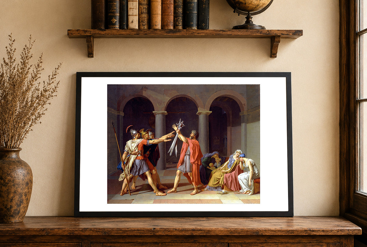 Przysięga Horacjuszy 1784 - Jacques-Louis David - Starożytny Rzym - Historyczny Plakat z Obrazem