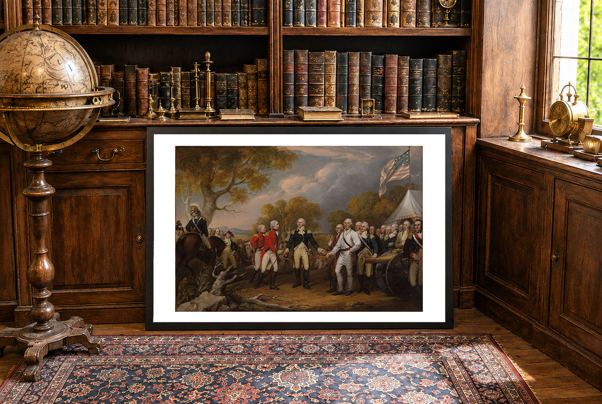 Kapitulacja Generała Burgoyne'a 1821 - John Trumbull - Wojna o Niepodległość USA - Historyczny Plakat z Obrazem
