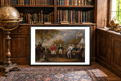 Kapitulacja Generała Burgoyne'a 1821 - John Trumbull - Wojna o Niepodległość USA - Historyczny Plakat z Obrazem
