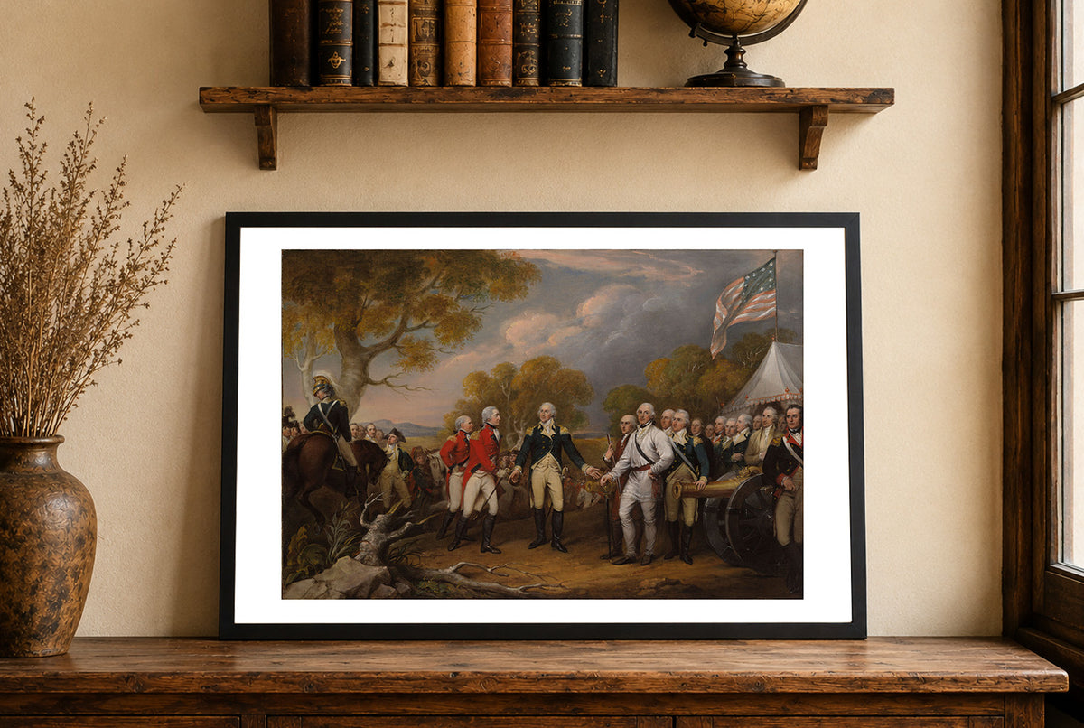 Kapitulacja Generała Burgoyne'a 1821 - John Trumbull - Wojna o Niepodległość USA - Historyczny Plakat z Obrazem